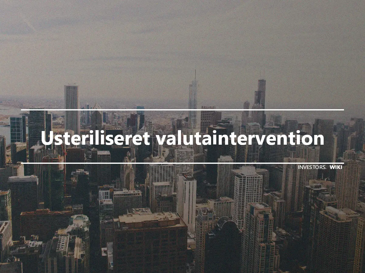 Usteriliseret valutaintervention