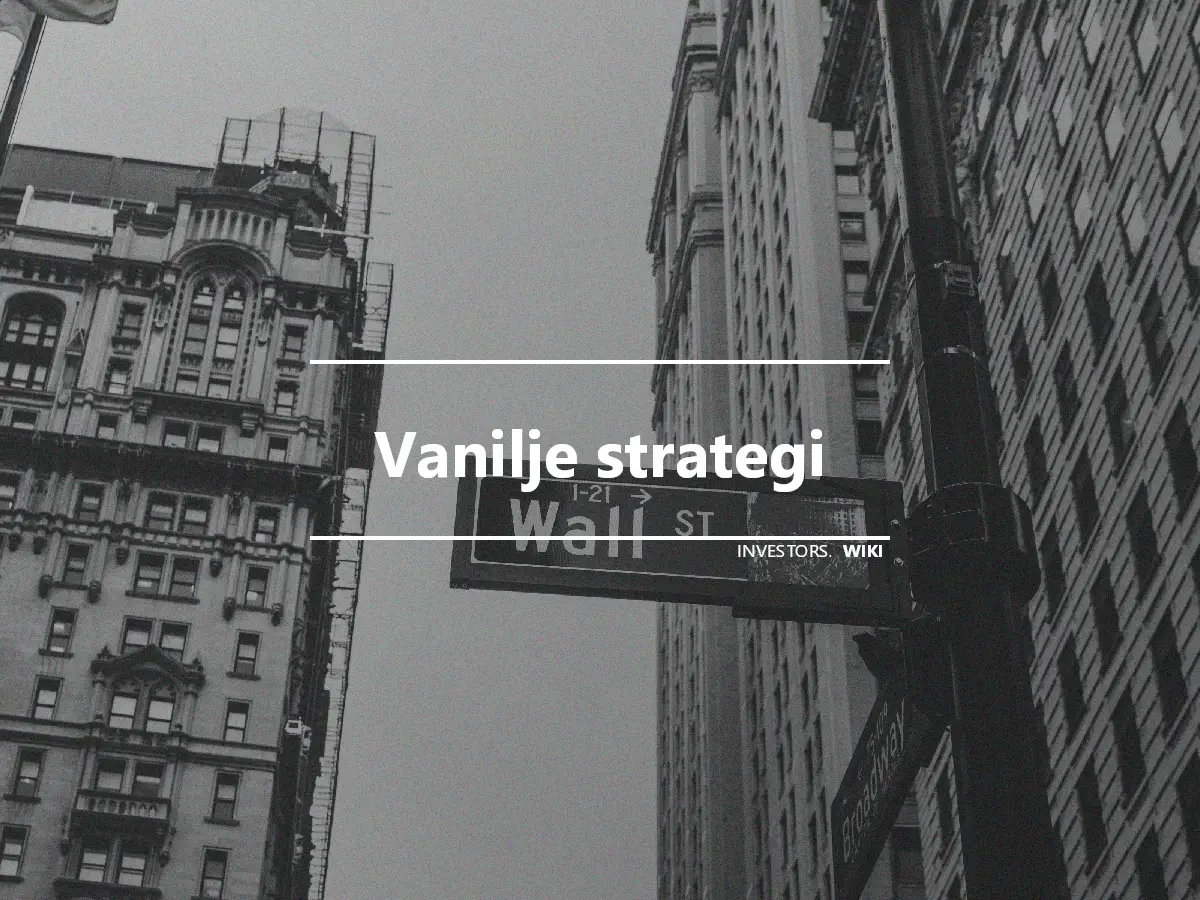 Vanilje strategi