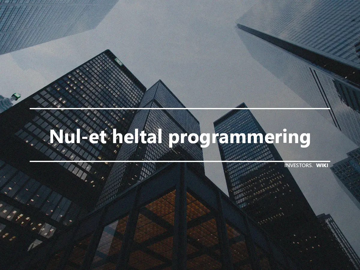 Nul-et heltal programmering