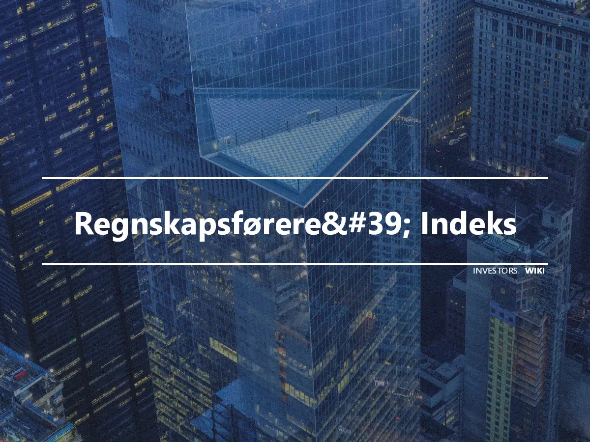 Regnskapsførere&#39; Indeks