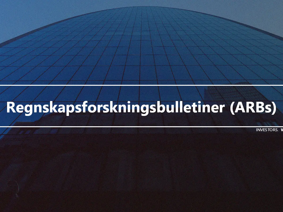 Regnskapsforskningsbulletiner (ARBs)