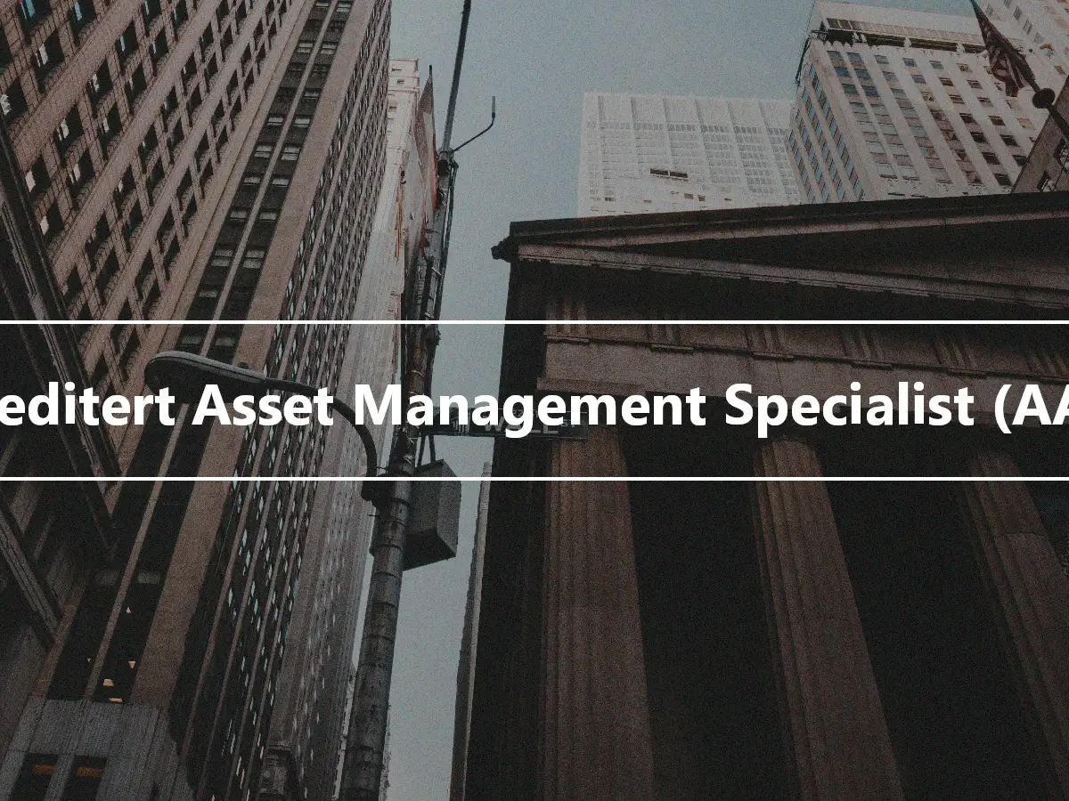 Akkreditert Asset Management Specialist (AAMS)