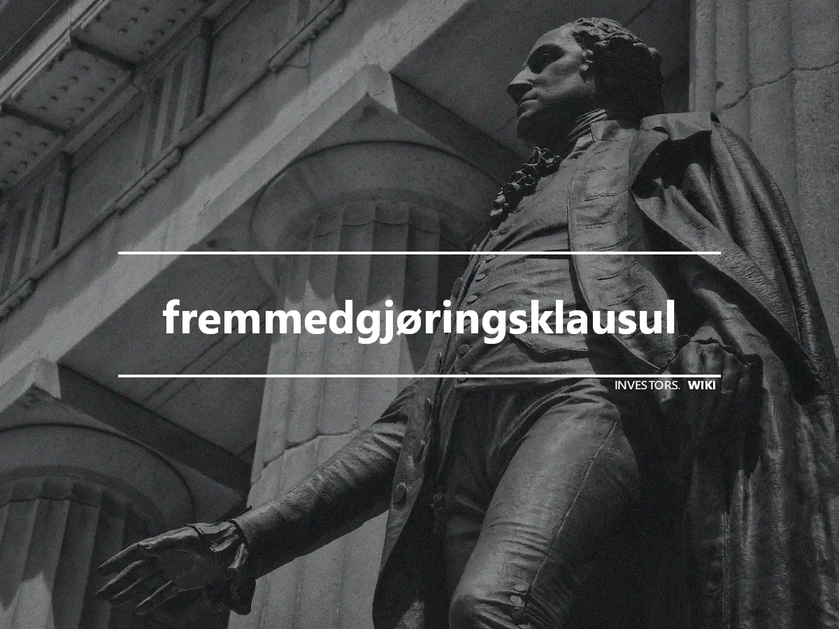 fremmedgjøringsklausul