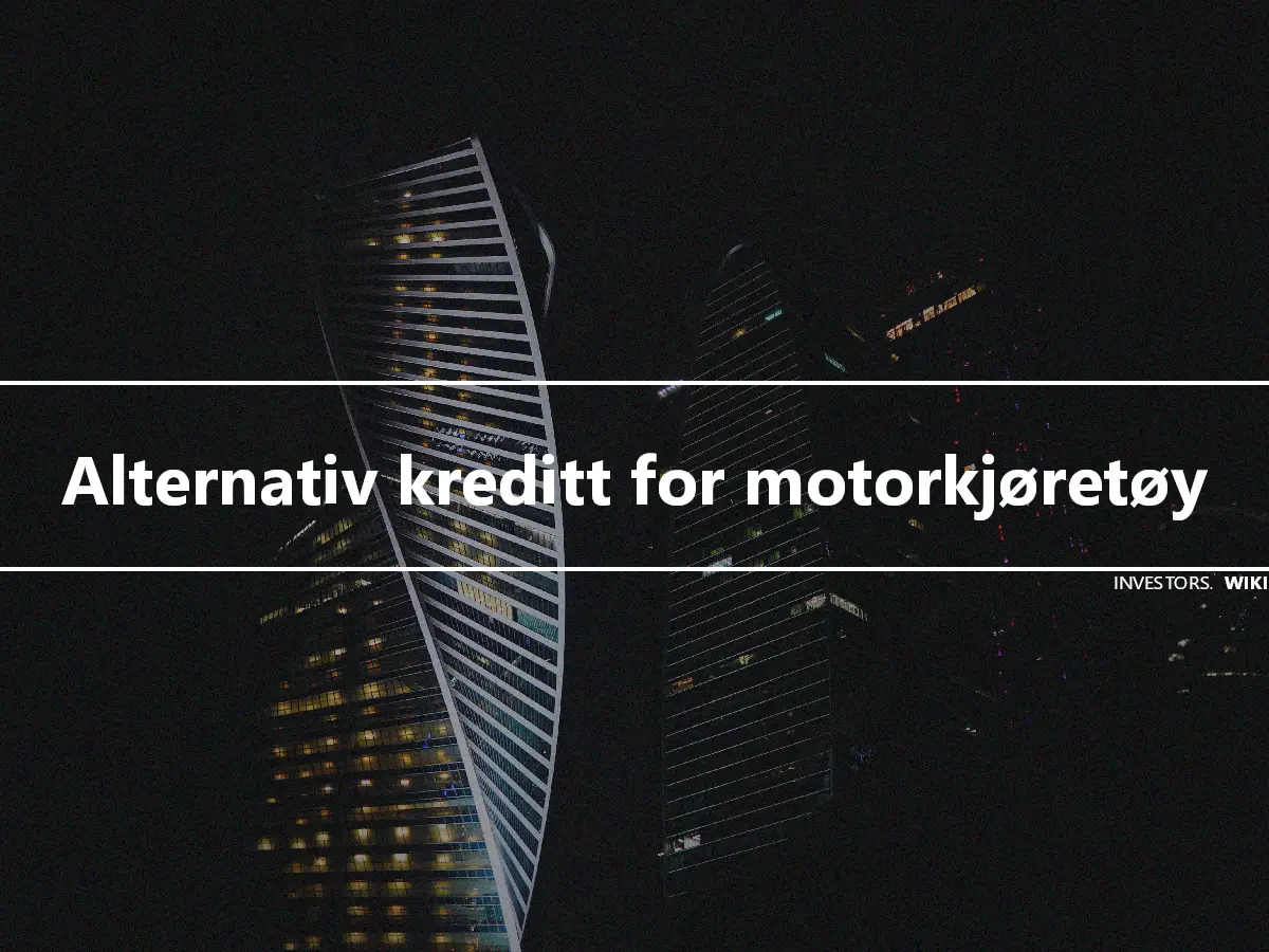 Alternativ kreditt for motorkjøretøy