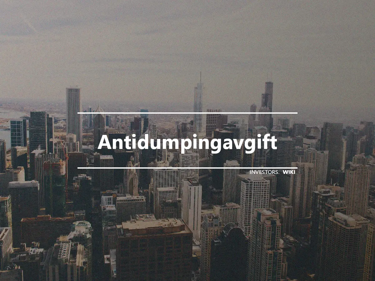 Antidumpingavgift