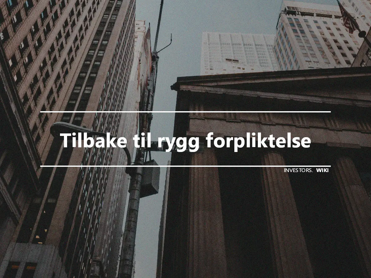 Tilbake til rygg forpliktelse