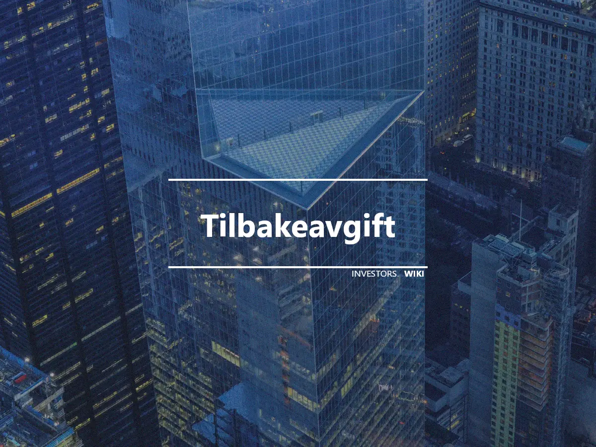 Tilbakeavgift