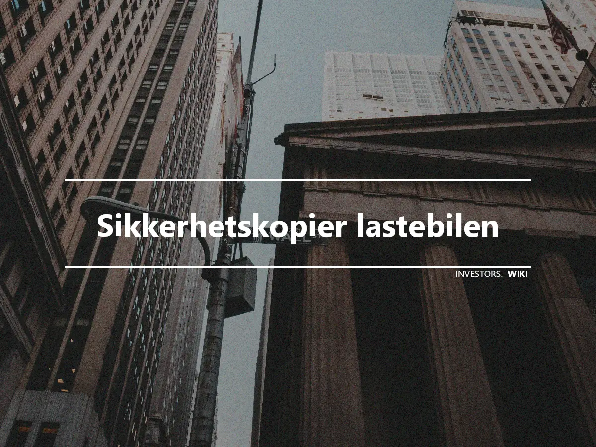 Sikkerhetskopier lastebilen