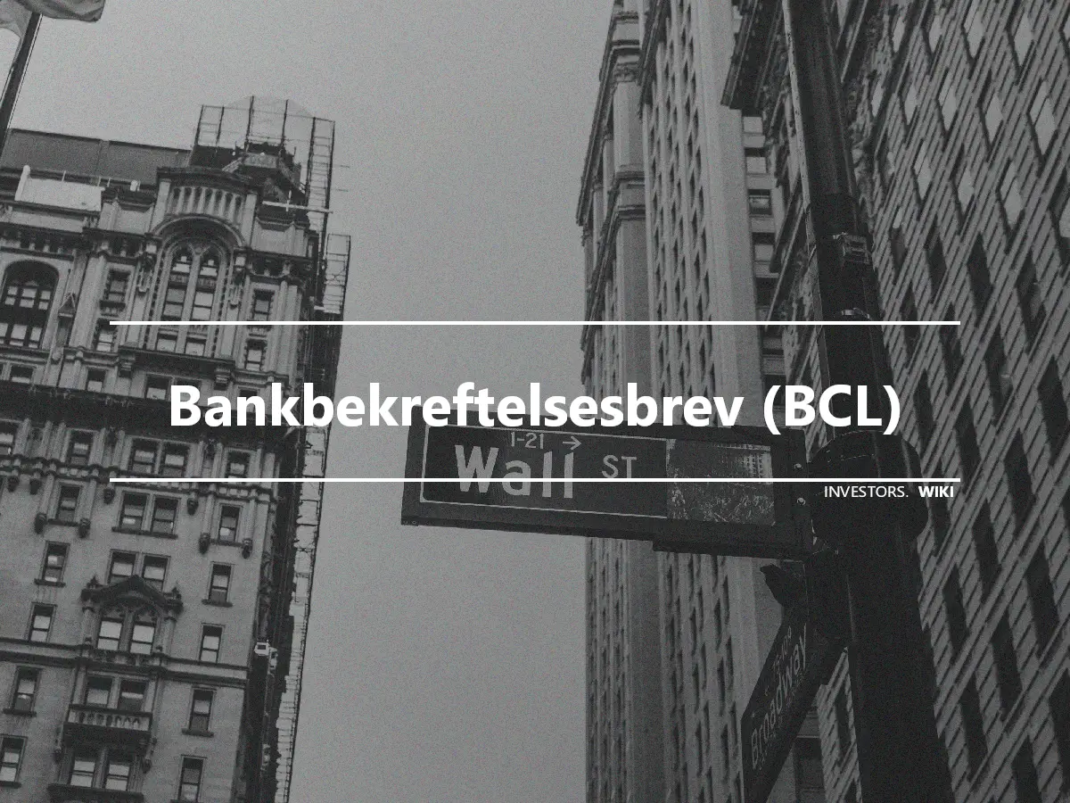 Bankbekreftelsesbrev (BCL)