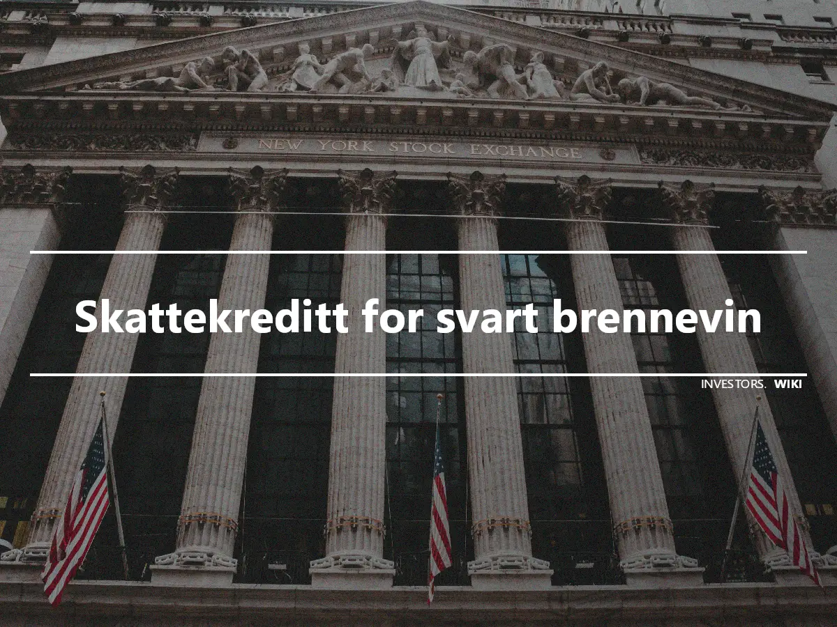 Skattekreditt for svart brennevin