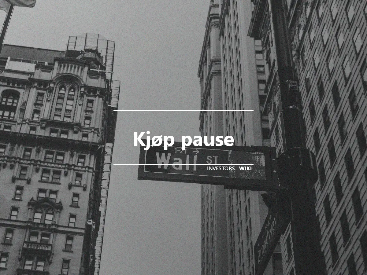 Kjøp pause