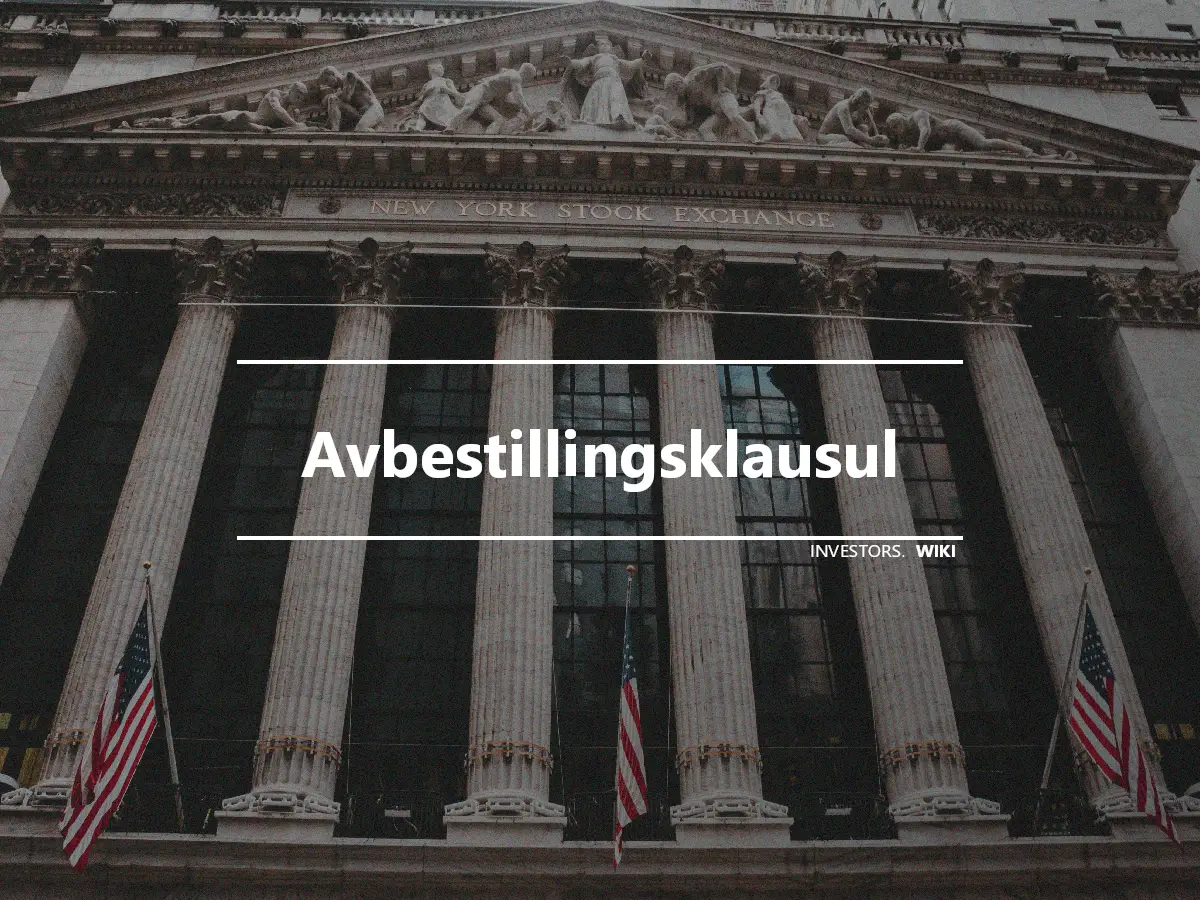 Avbestillingsklausul