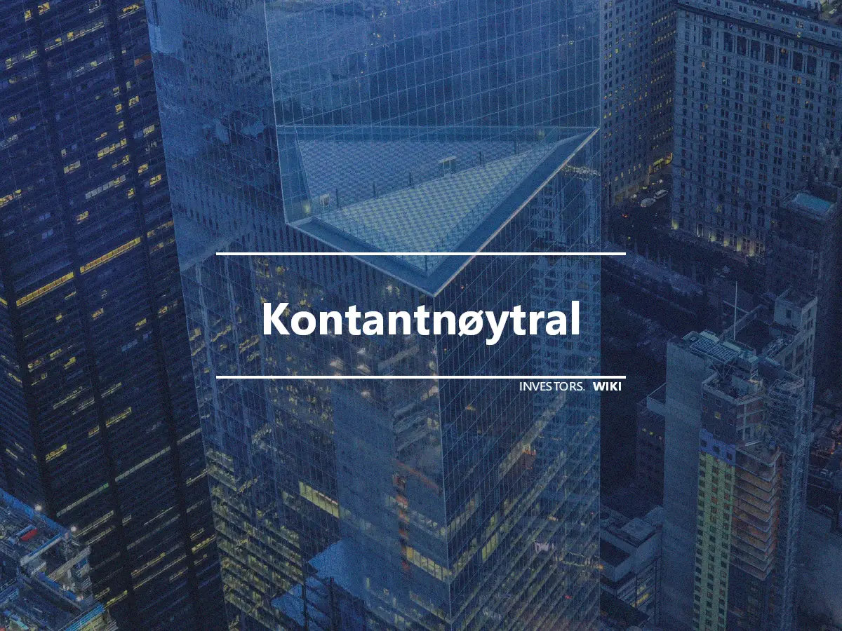 Kontantnøytral