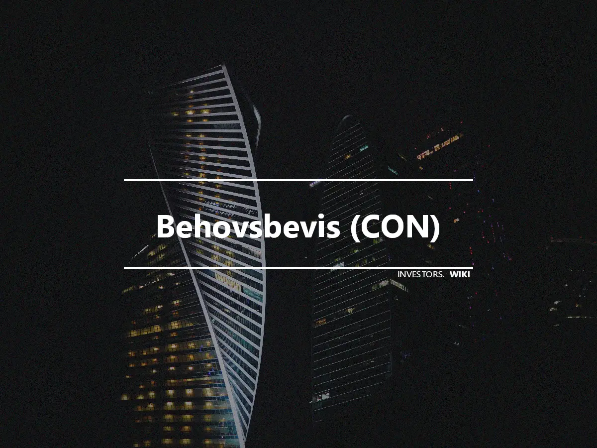 Behovsbevis (CON)