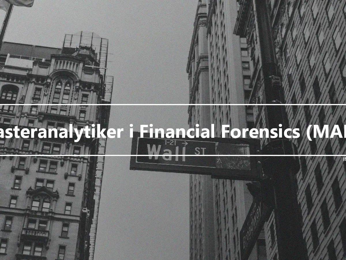 Masteranalytiker i Financial Forensics (MAFF)