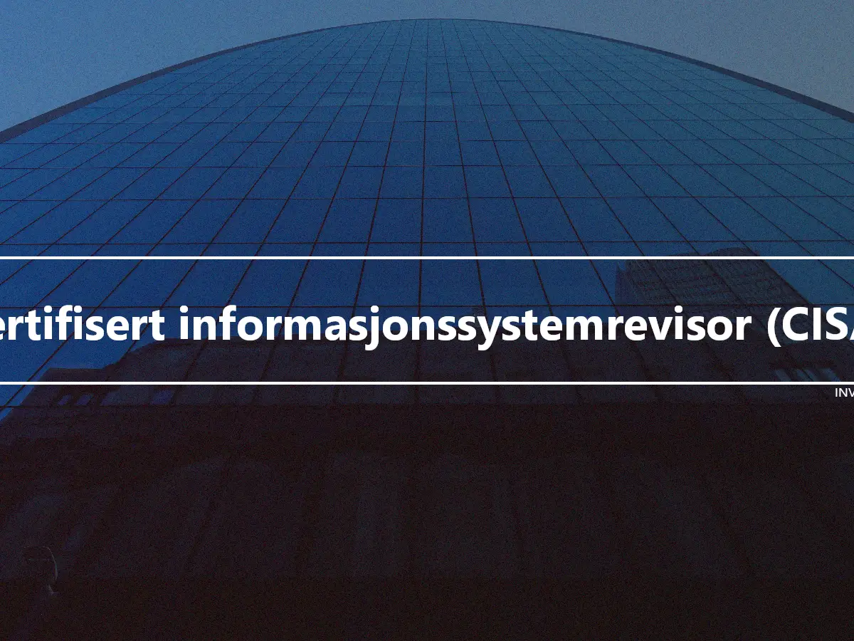 Sertifisert informasjonssystemrevisor (CISA)
