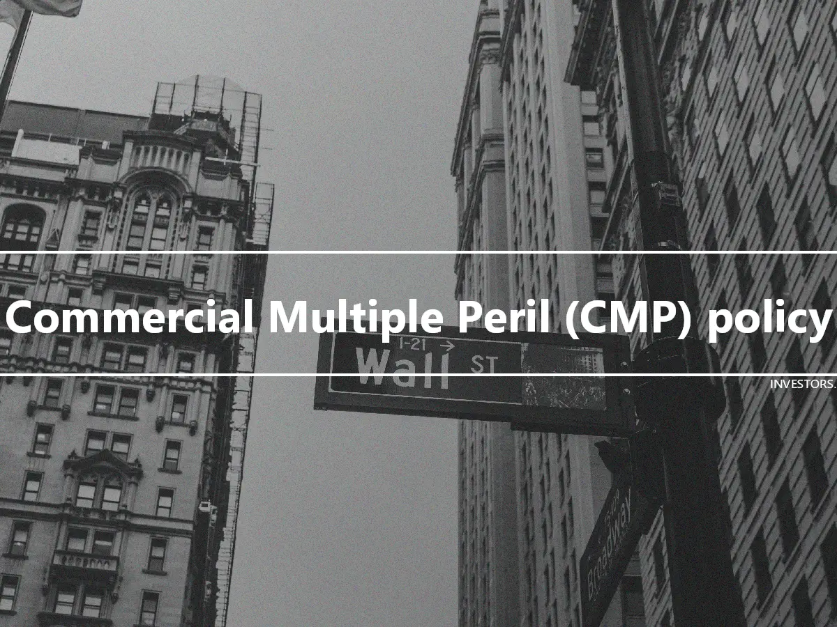 Commercial Multiple Peril (CMP) policy