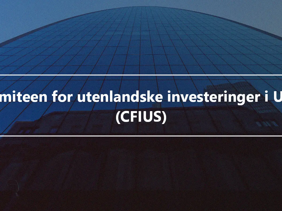 Komiteen for utenlandske investeringer i USA (CFIUS)