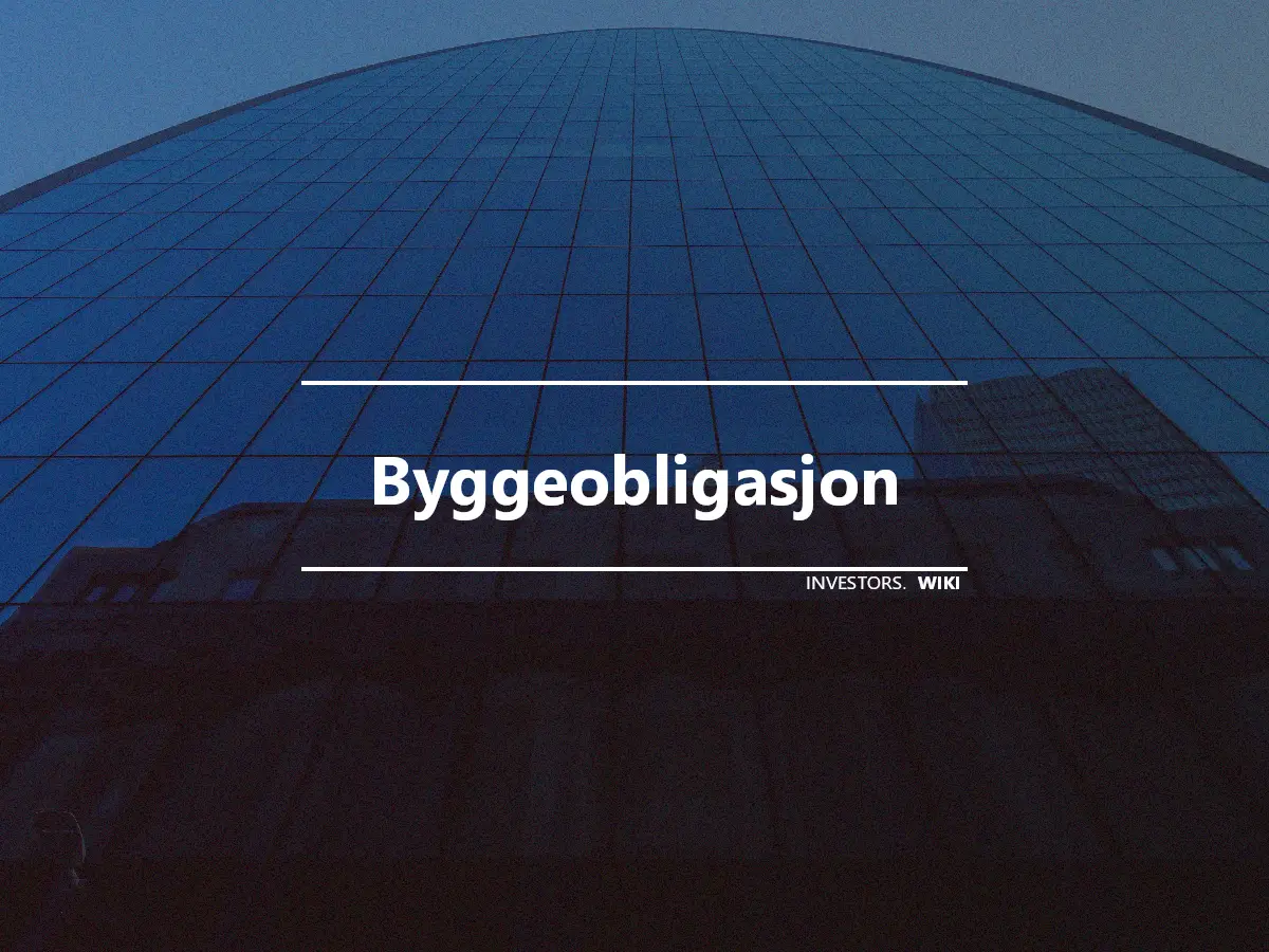 Byggeobligasjon