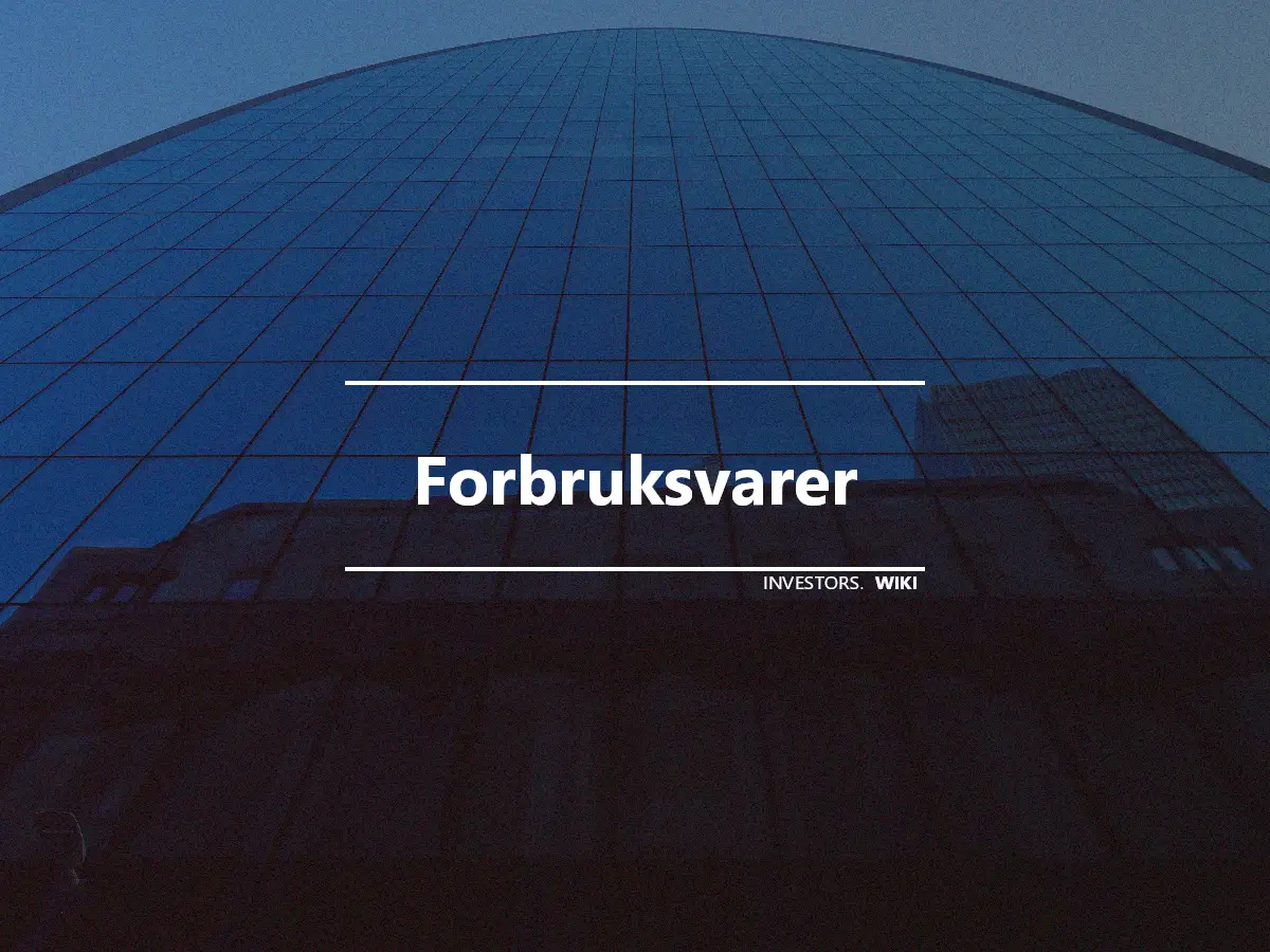 Forbruksvarer