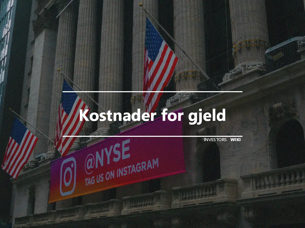 Kostnader for gjeld