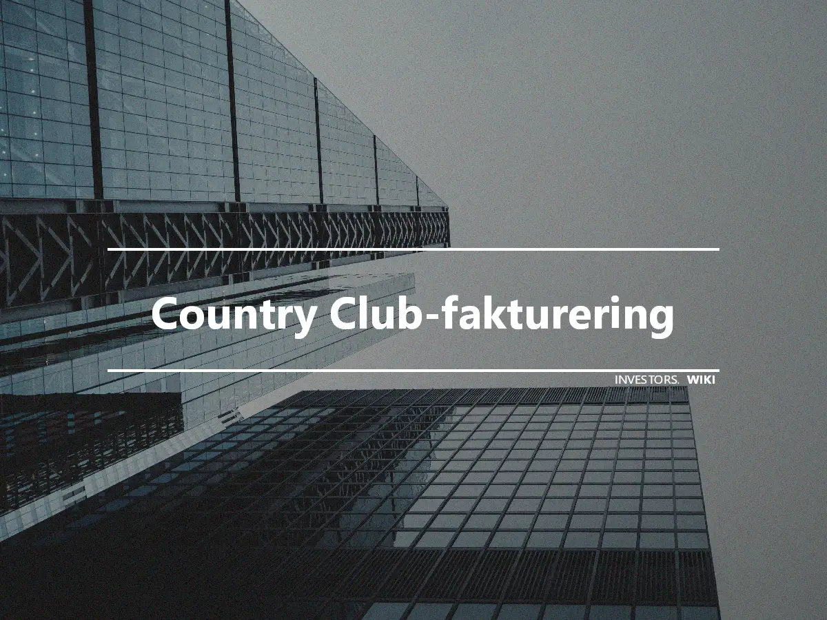 Country Club-fakturering