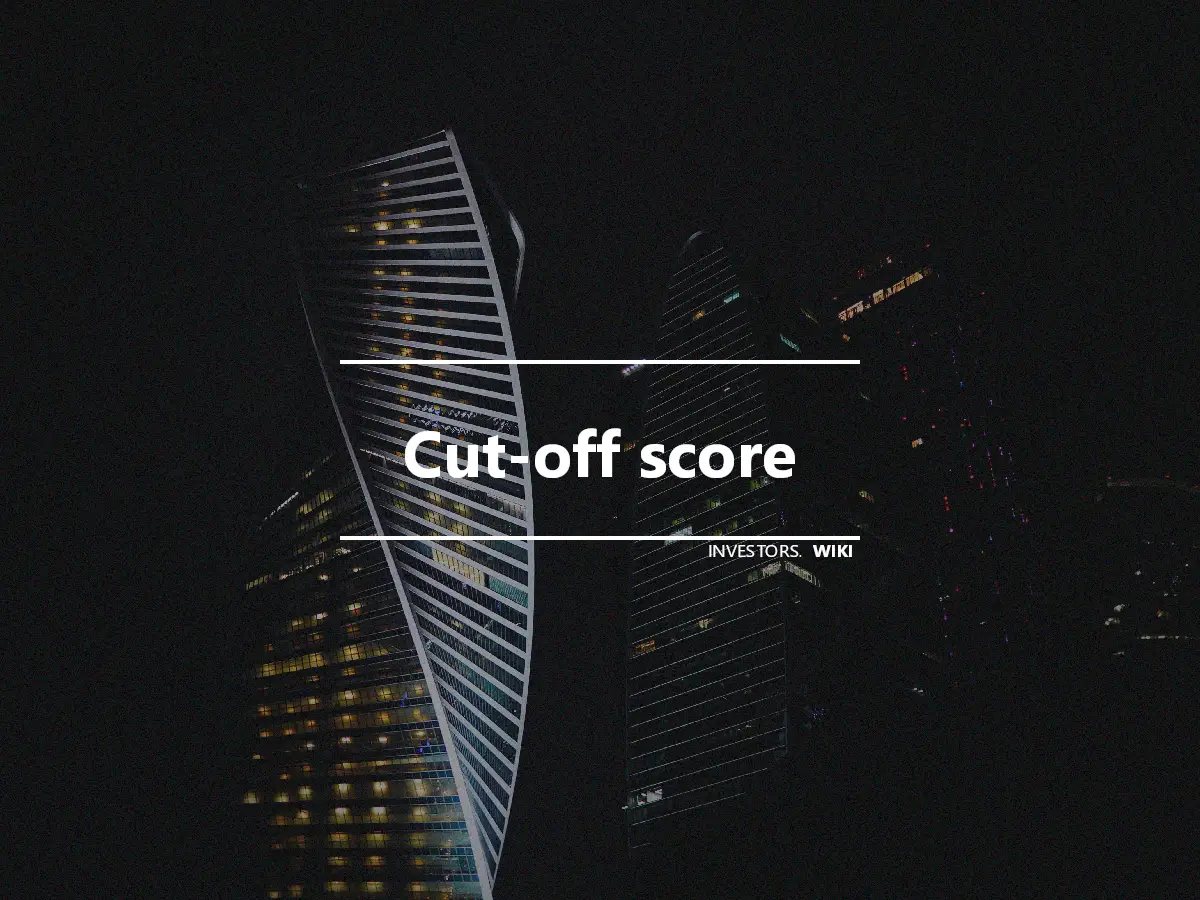 Cut-off score