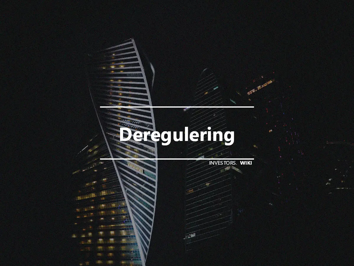 Deregulering