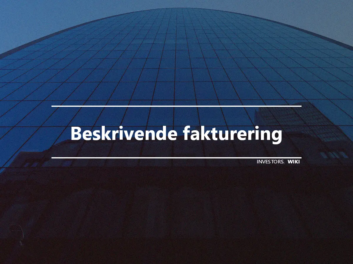 Beskrivende fakturering