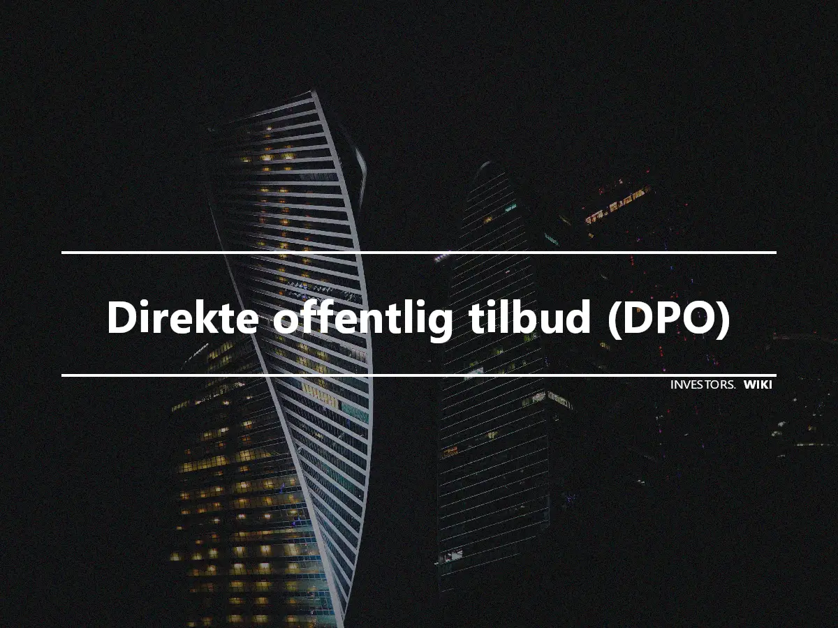 Direkte offentlig tilbud (DPO)