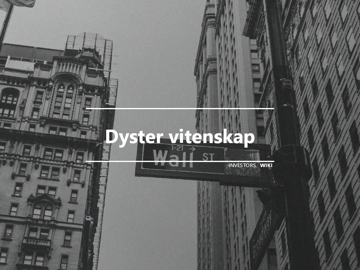 Dyster vitenskap