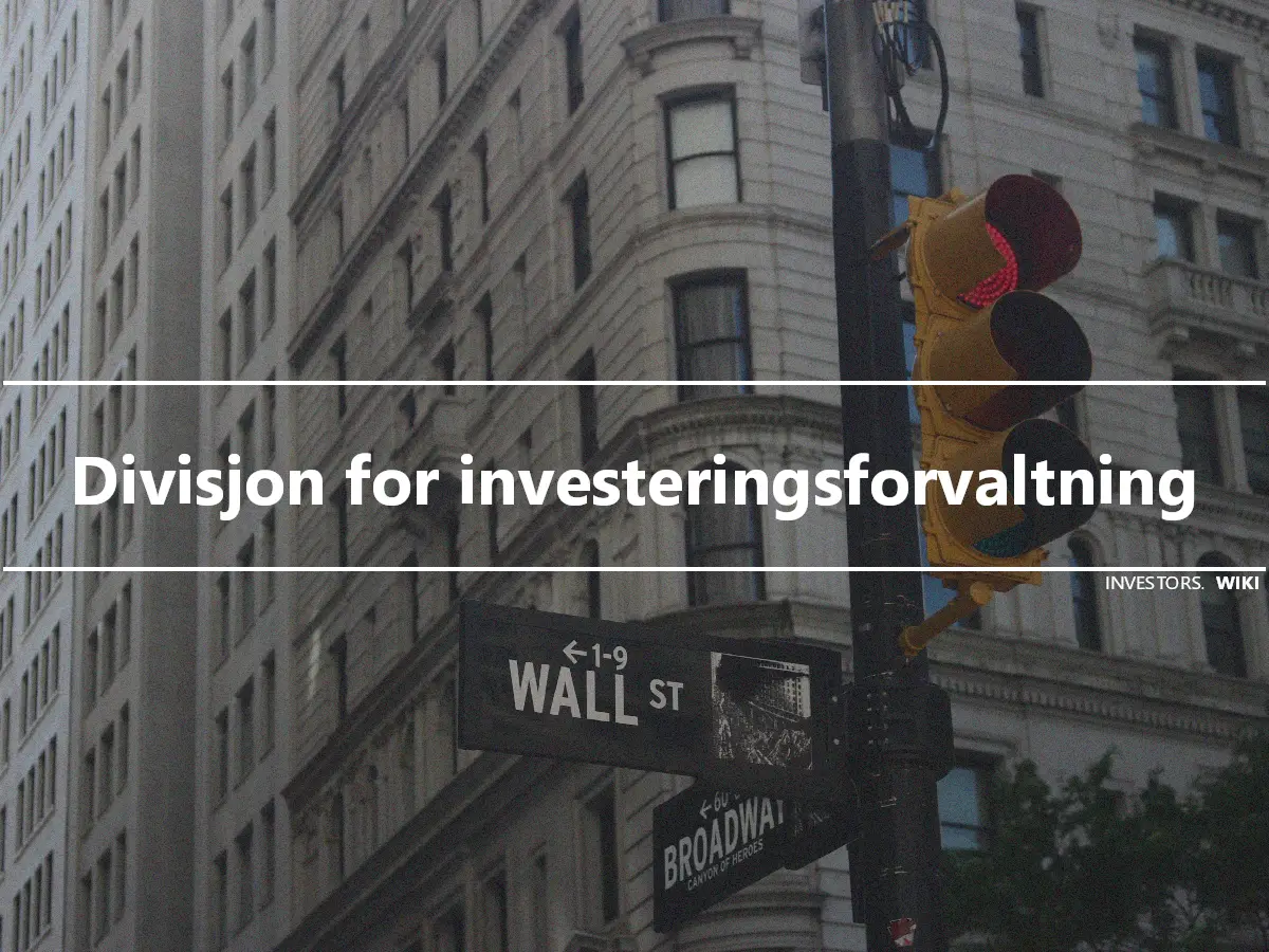Divisjon for investeringsforvaltning