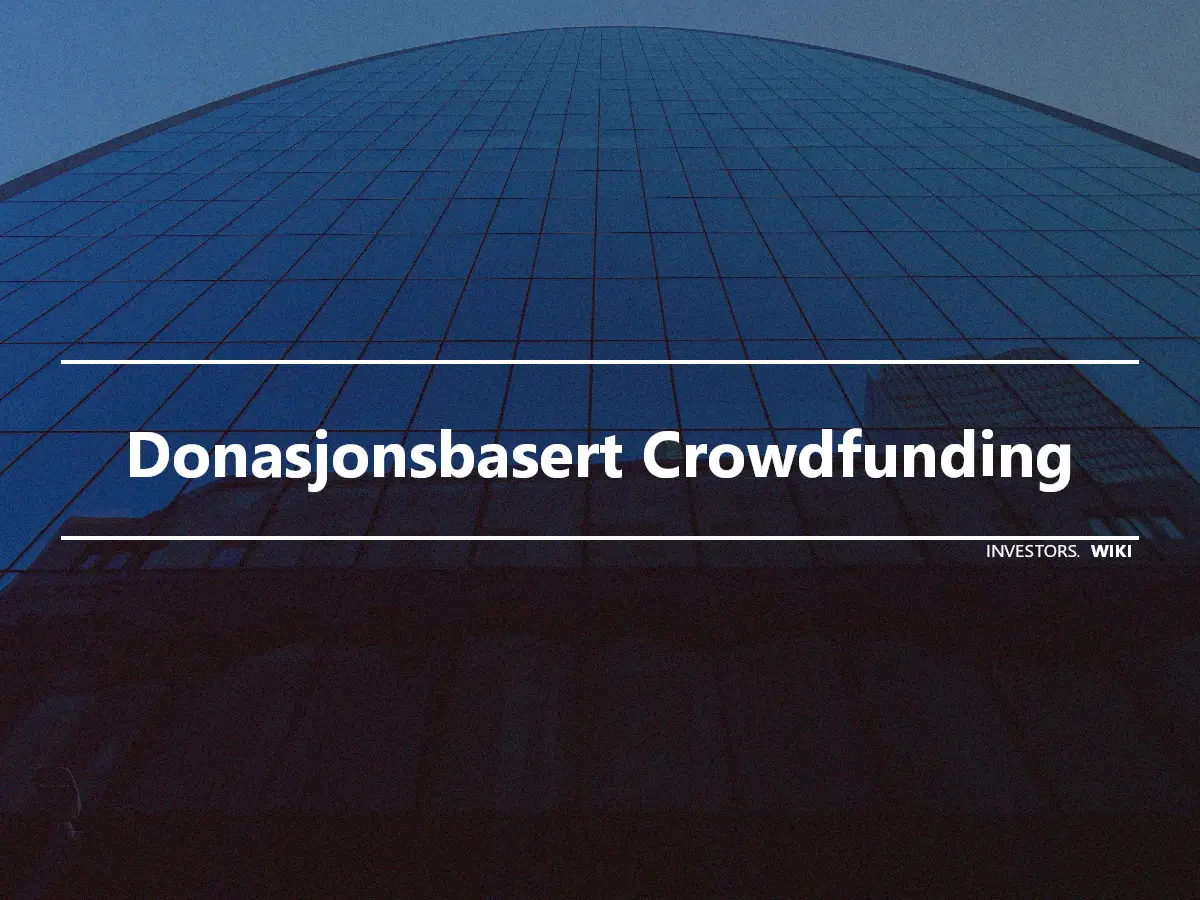 Donasjonsbasert Crowdfunding