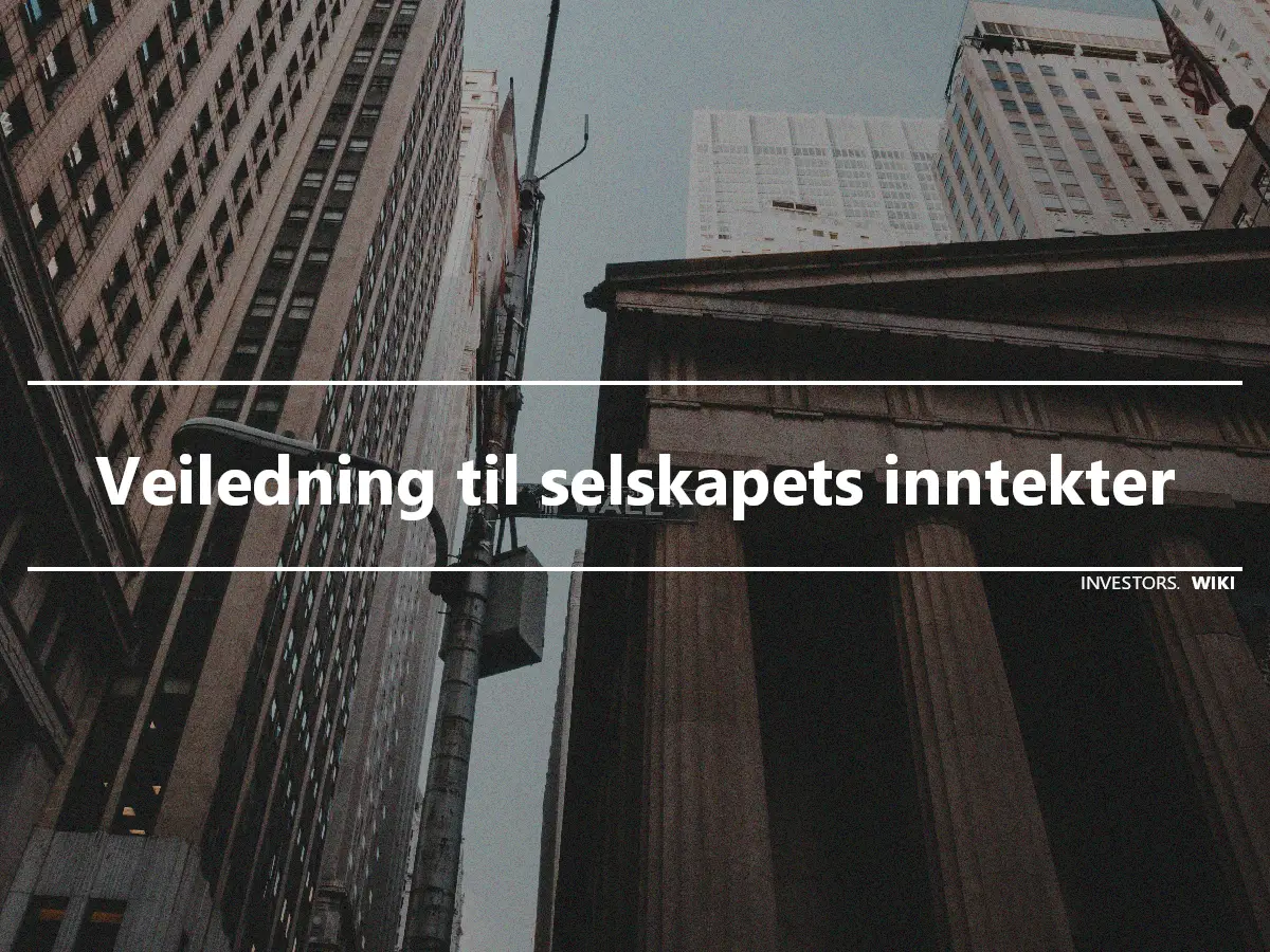 Veiledning til selskapets inntekter