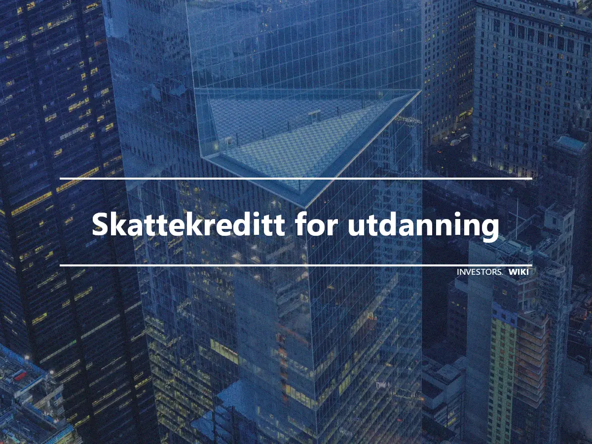 Skattekreditt for utdanning