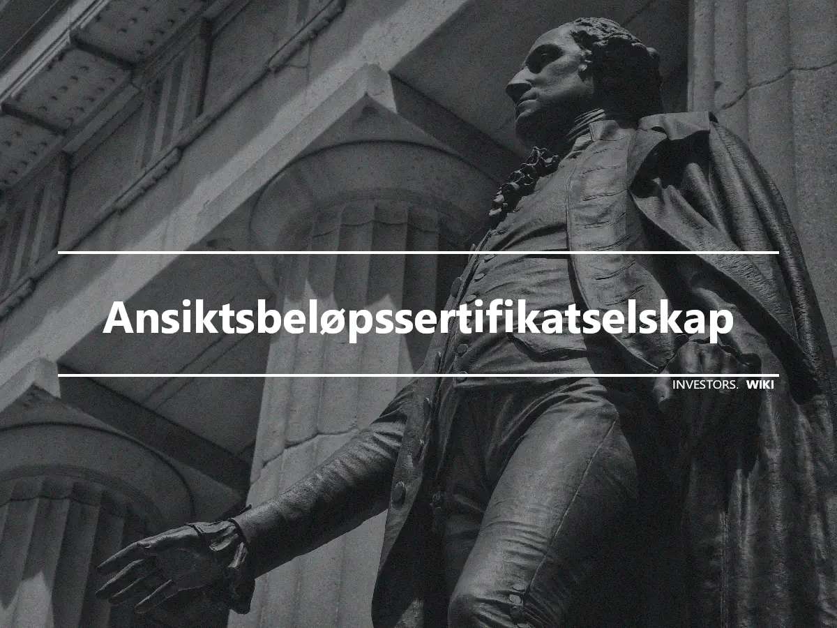 Ansiktsbeløpssertifikatselskap