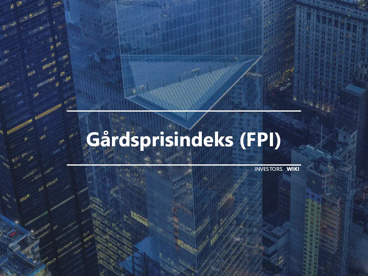 Gårdsprisindeks (FPI)