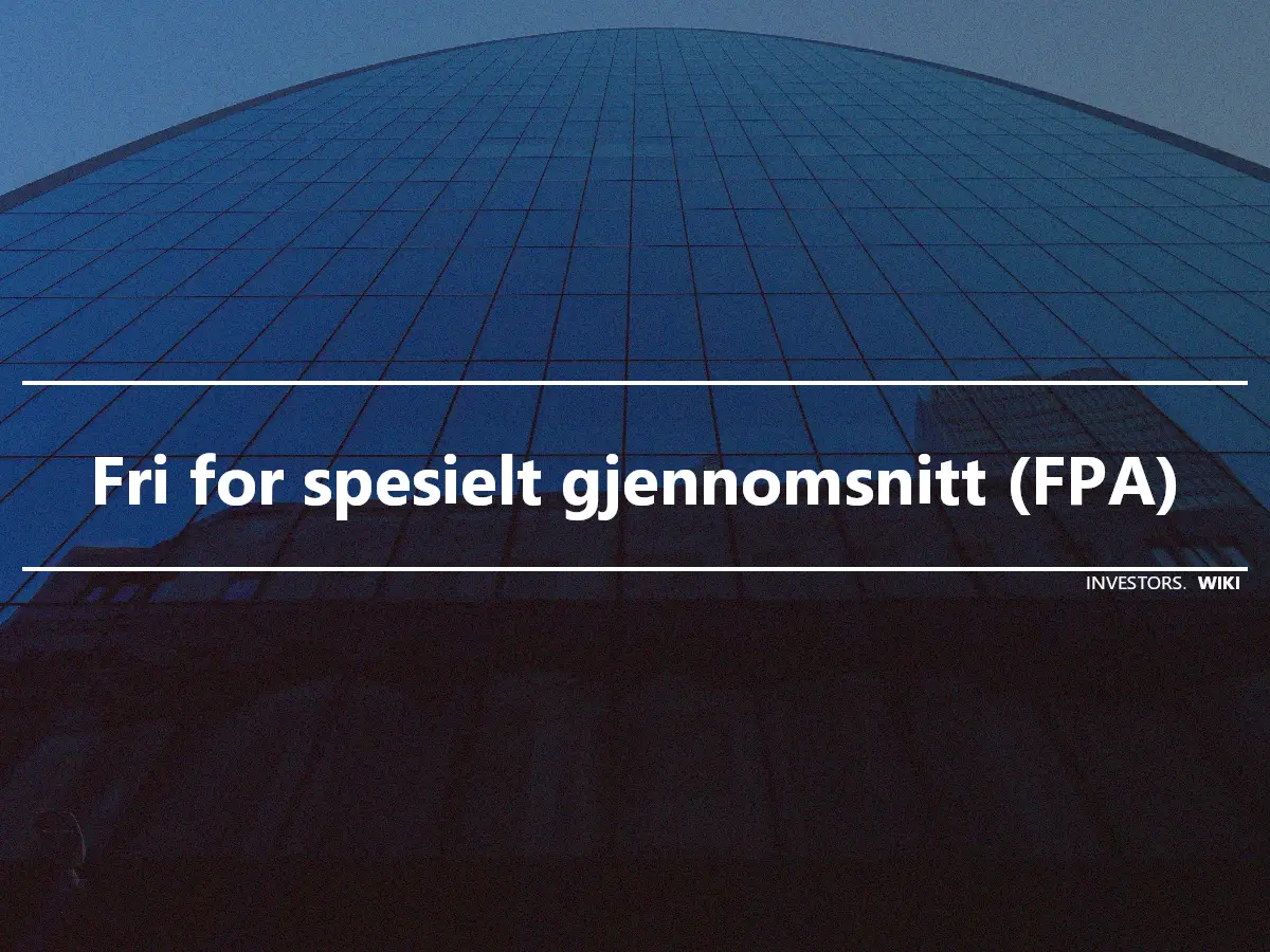 Fri for spesielt gjennomsnitt (FPA)