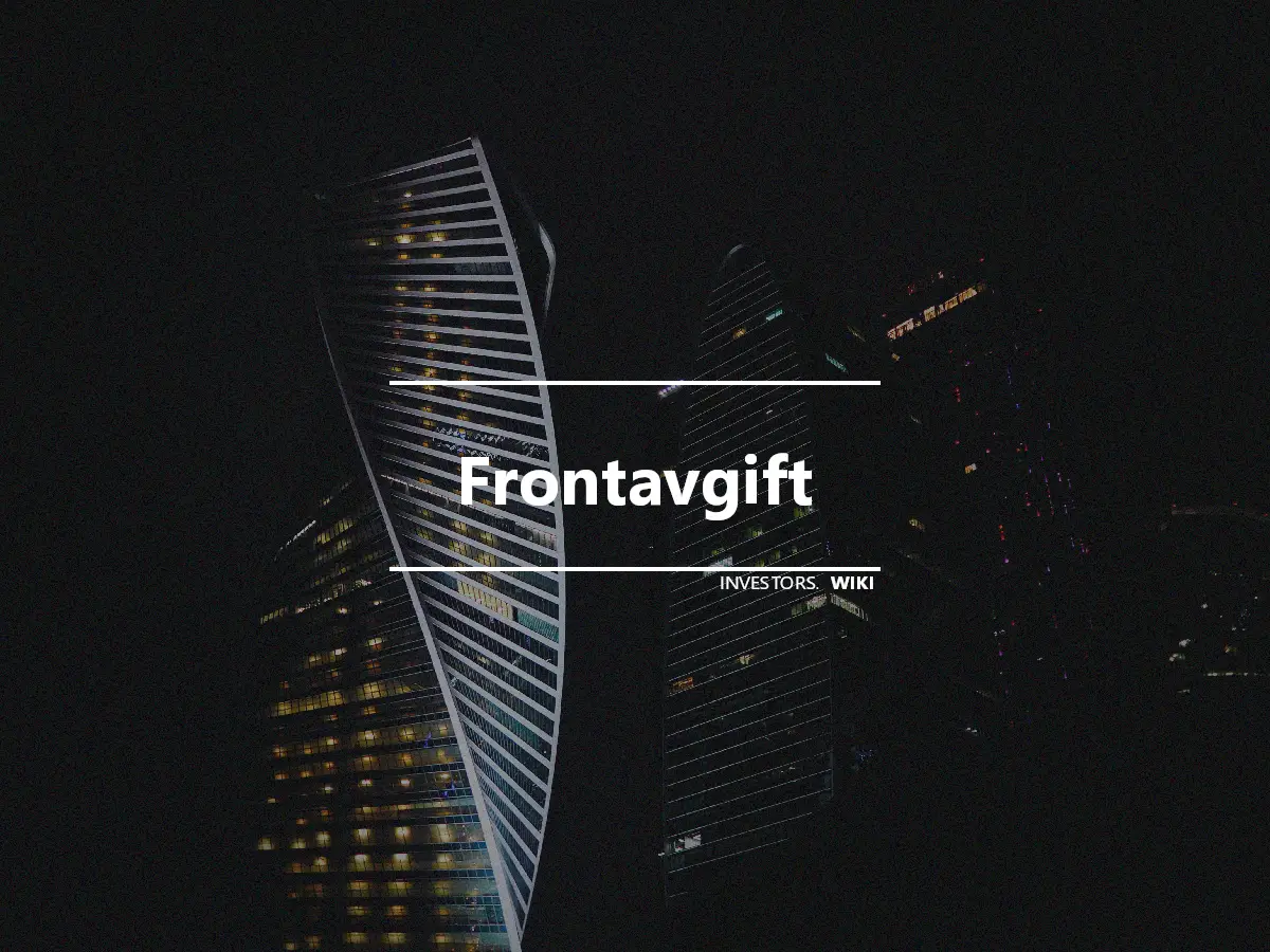 Frontavgift