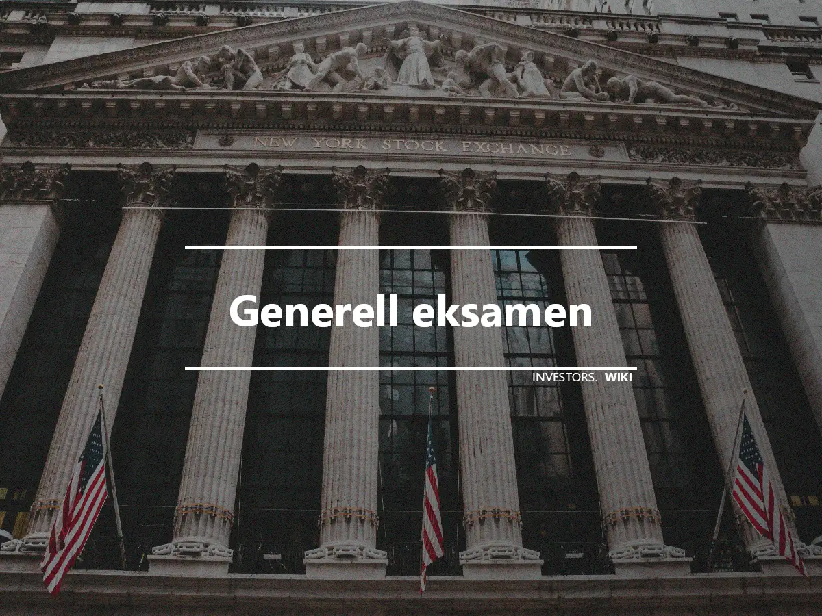 Generell eksamen