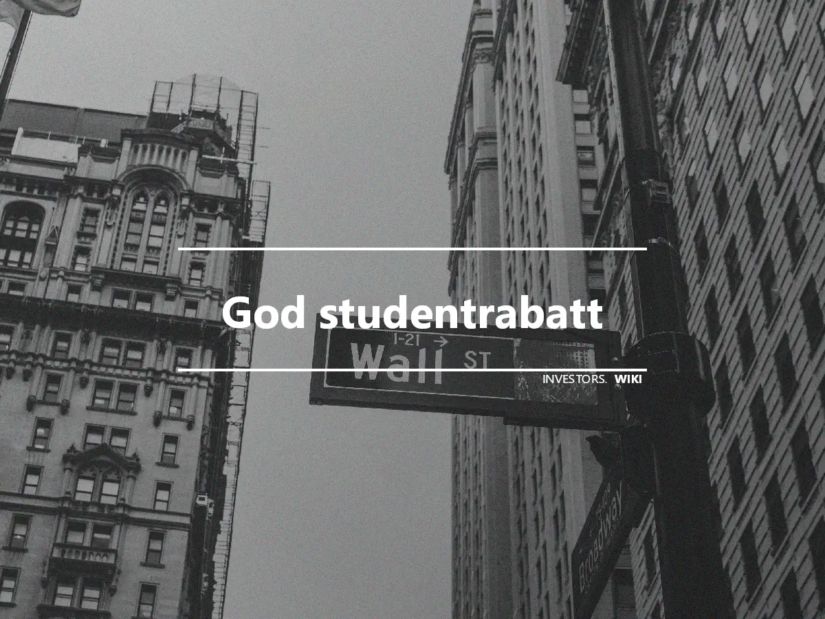 God studentrabatt