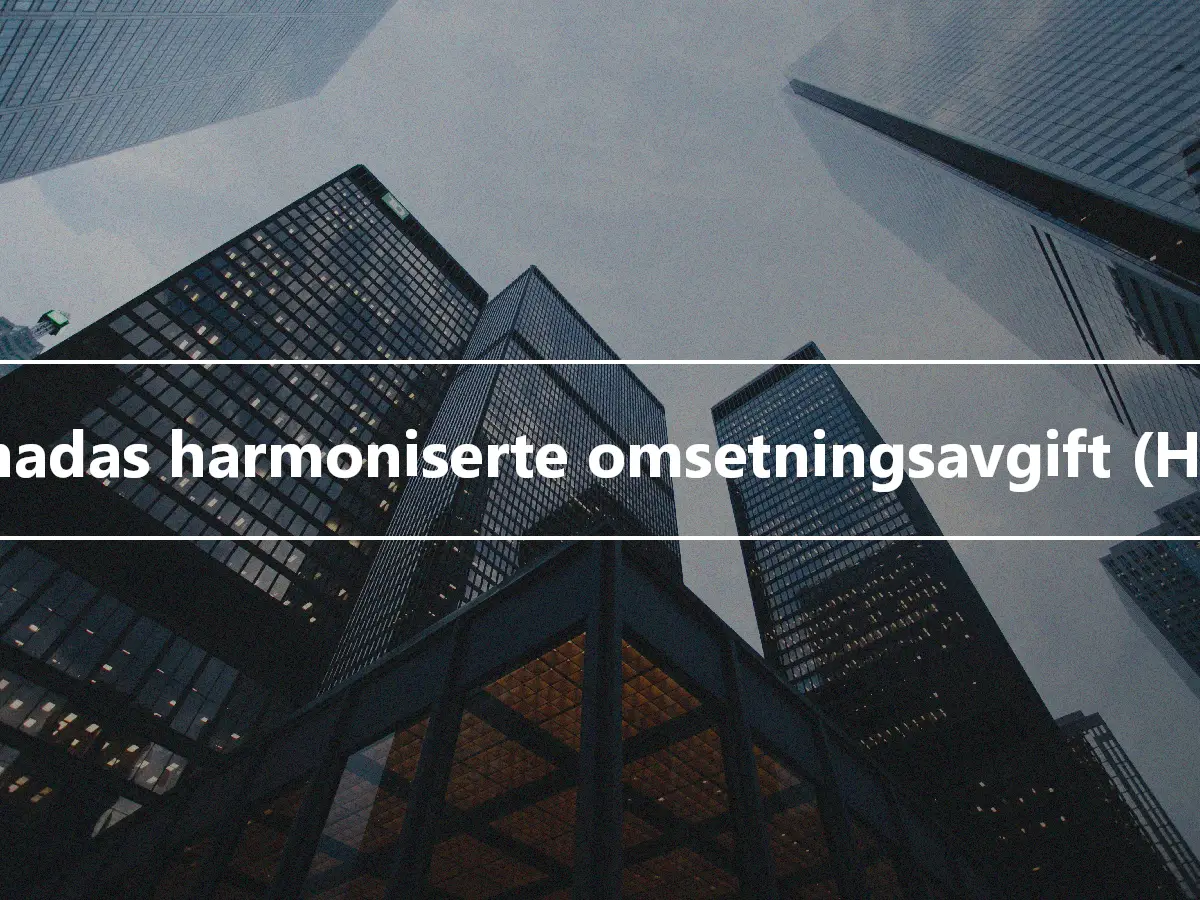 Canadas harmoniserte omsetningsavgift (HST)