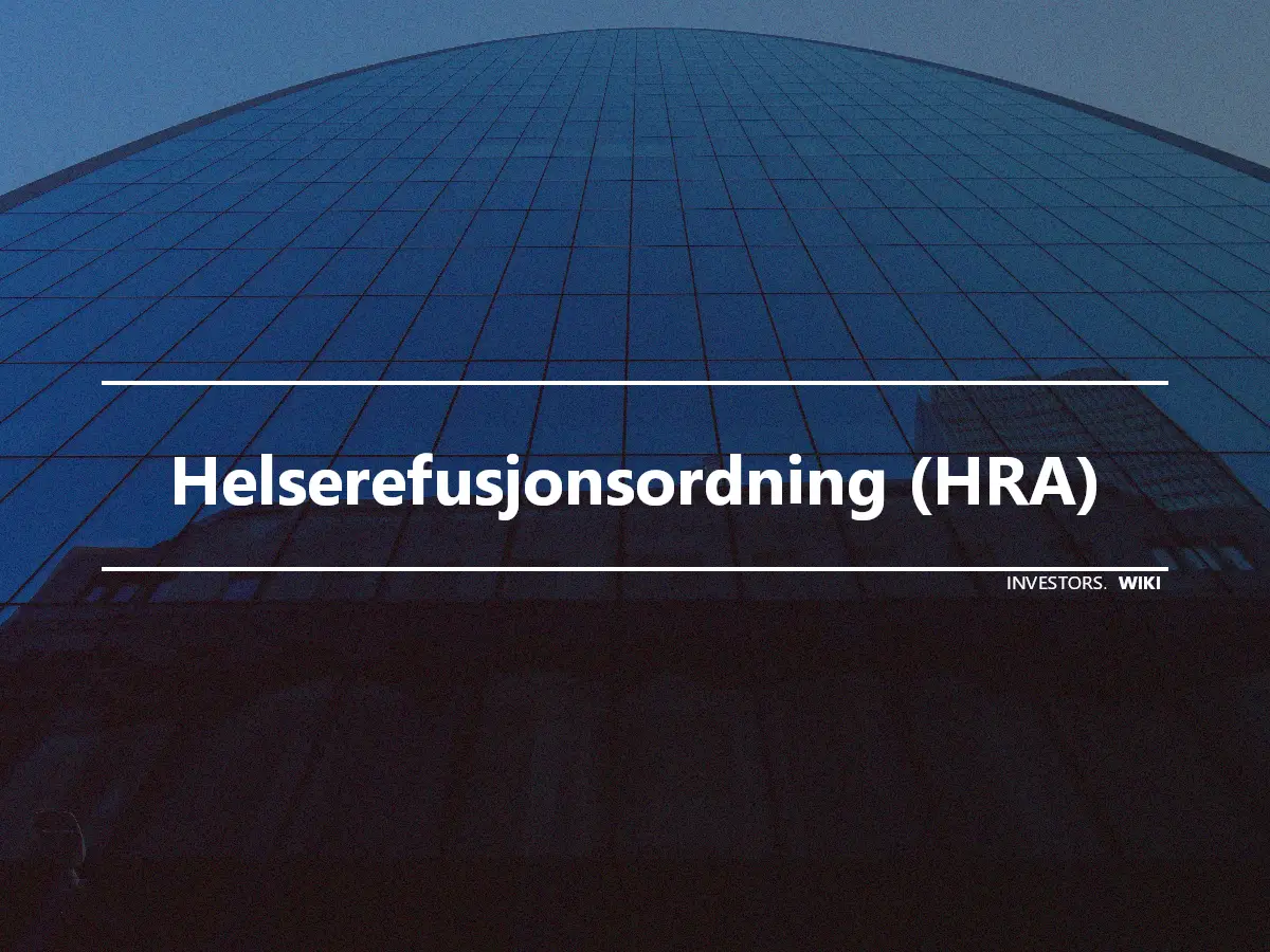 Helserefusjonsordning (HRA)