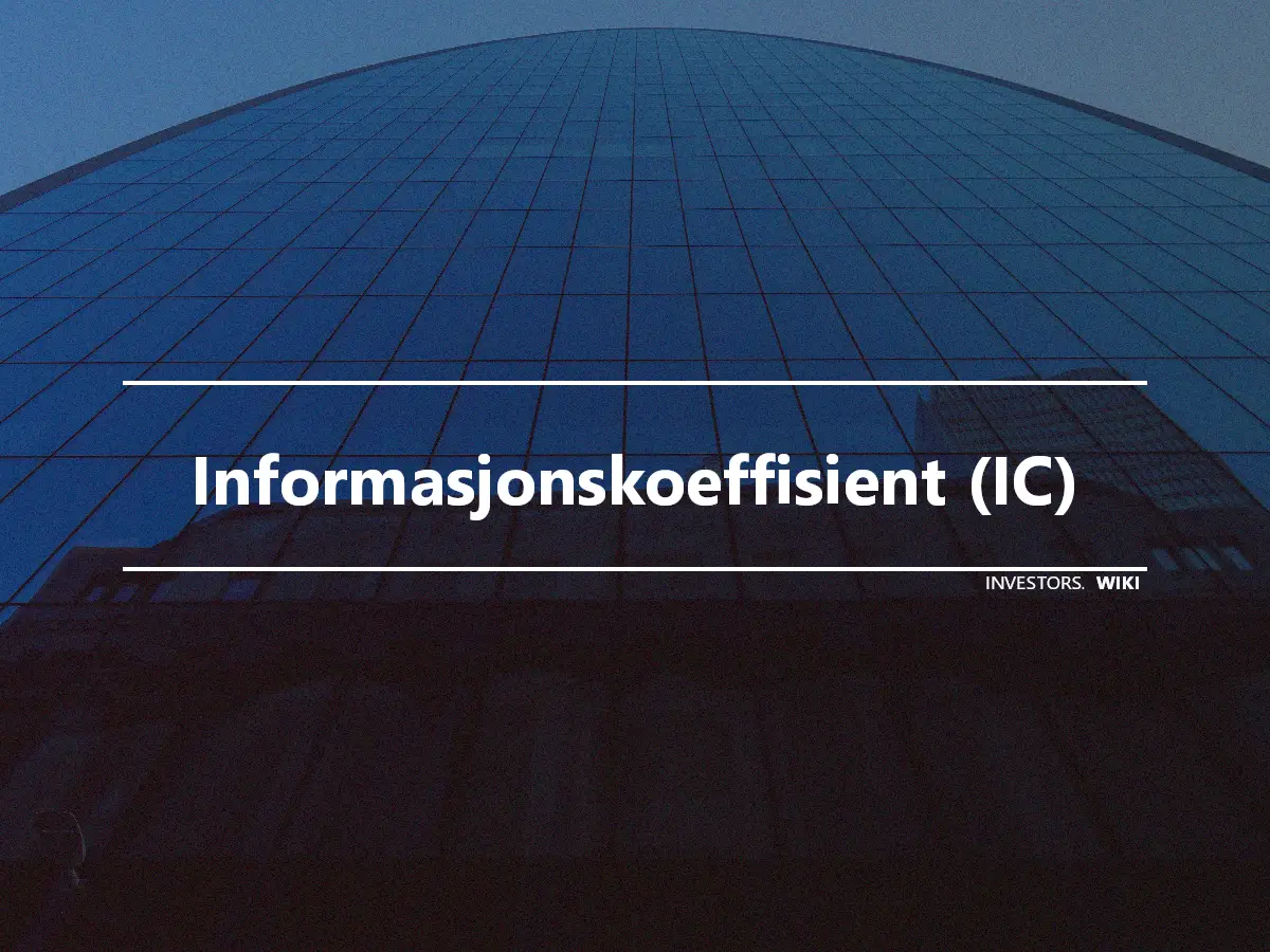 Informasjonskoeffisient (IC)