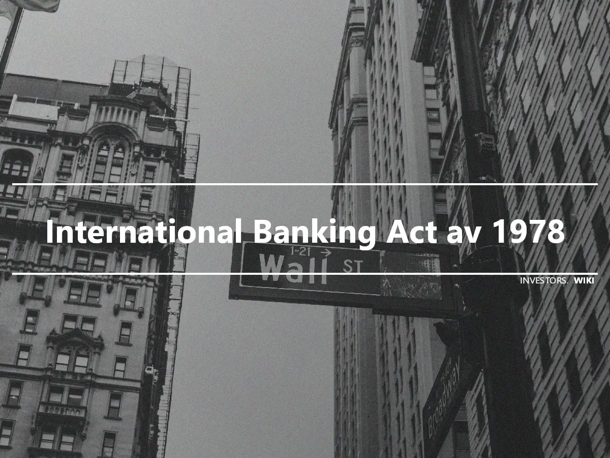 International Banking Act av 1978