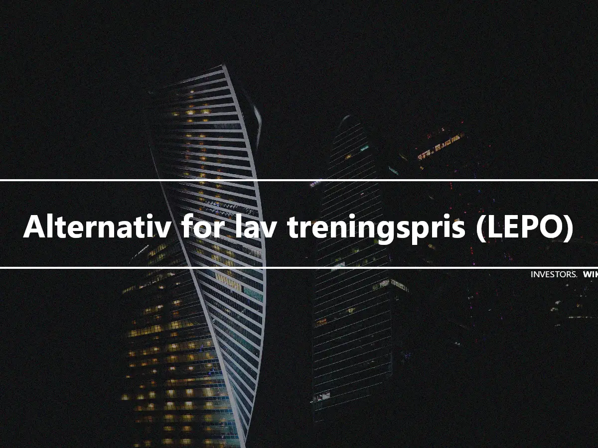 Alternativ for lav treningspris (LEPO)