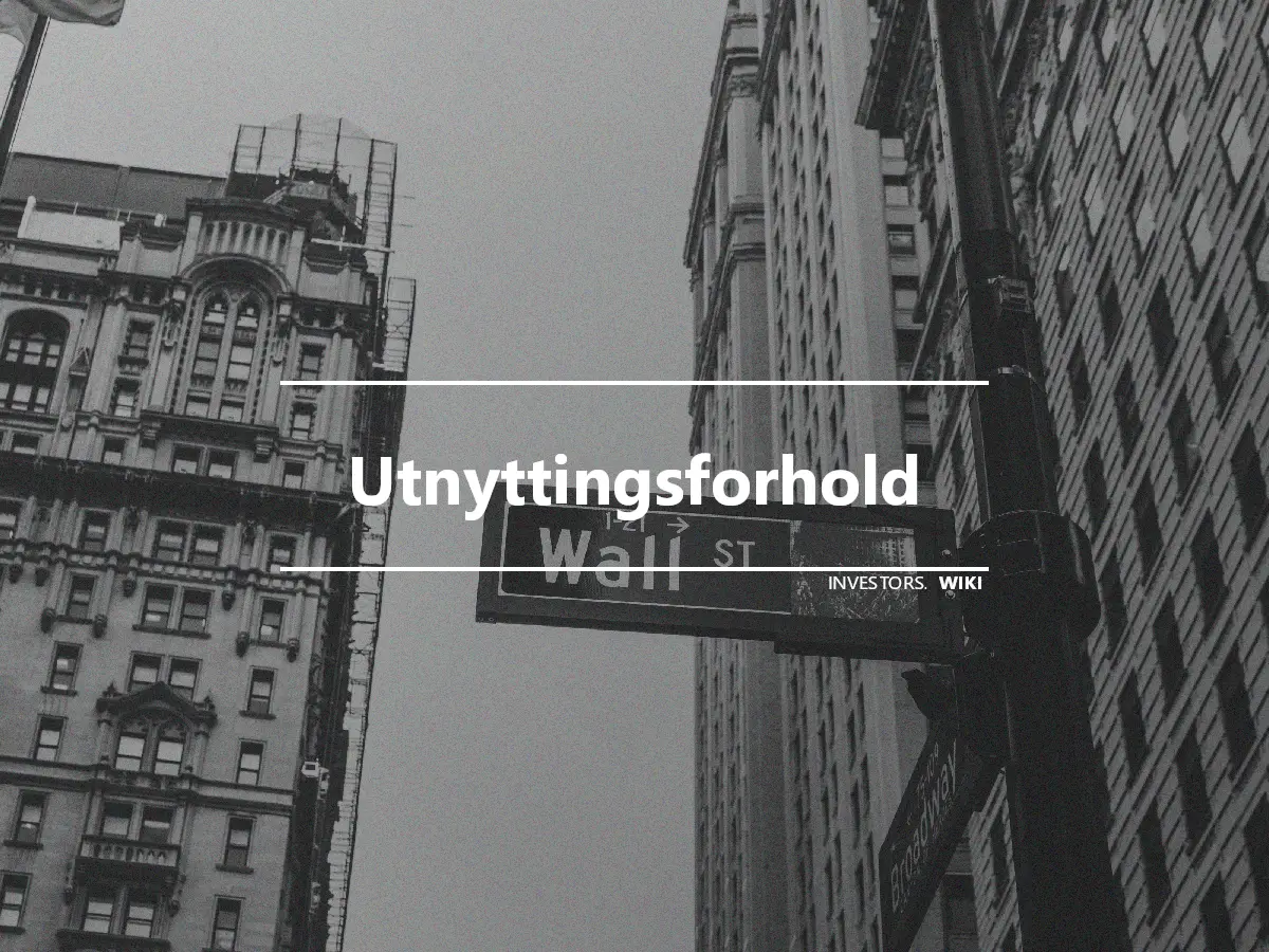 Utnyttingsforhold