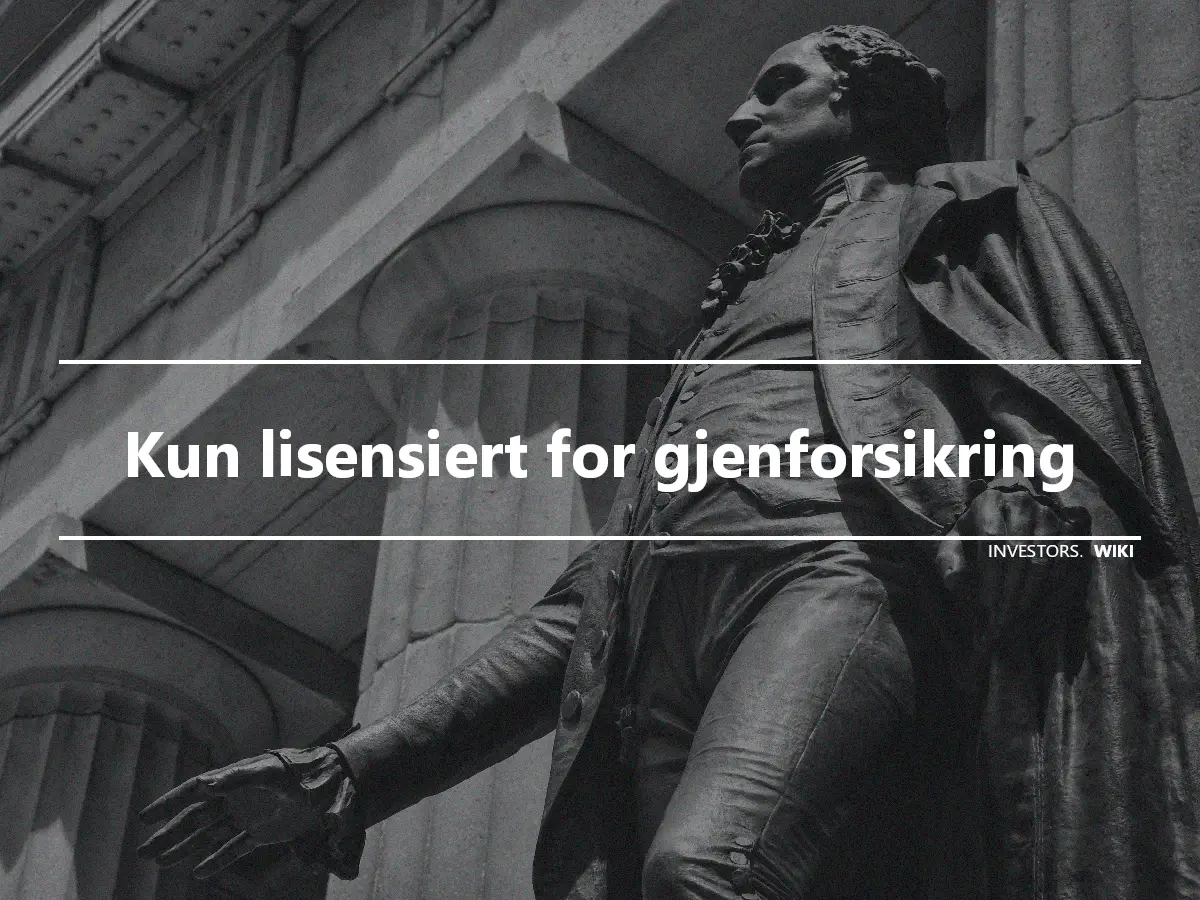 Kun lisensiert for gjenforsikring