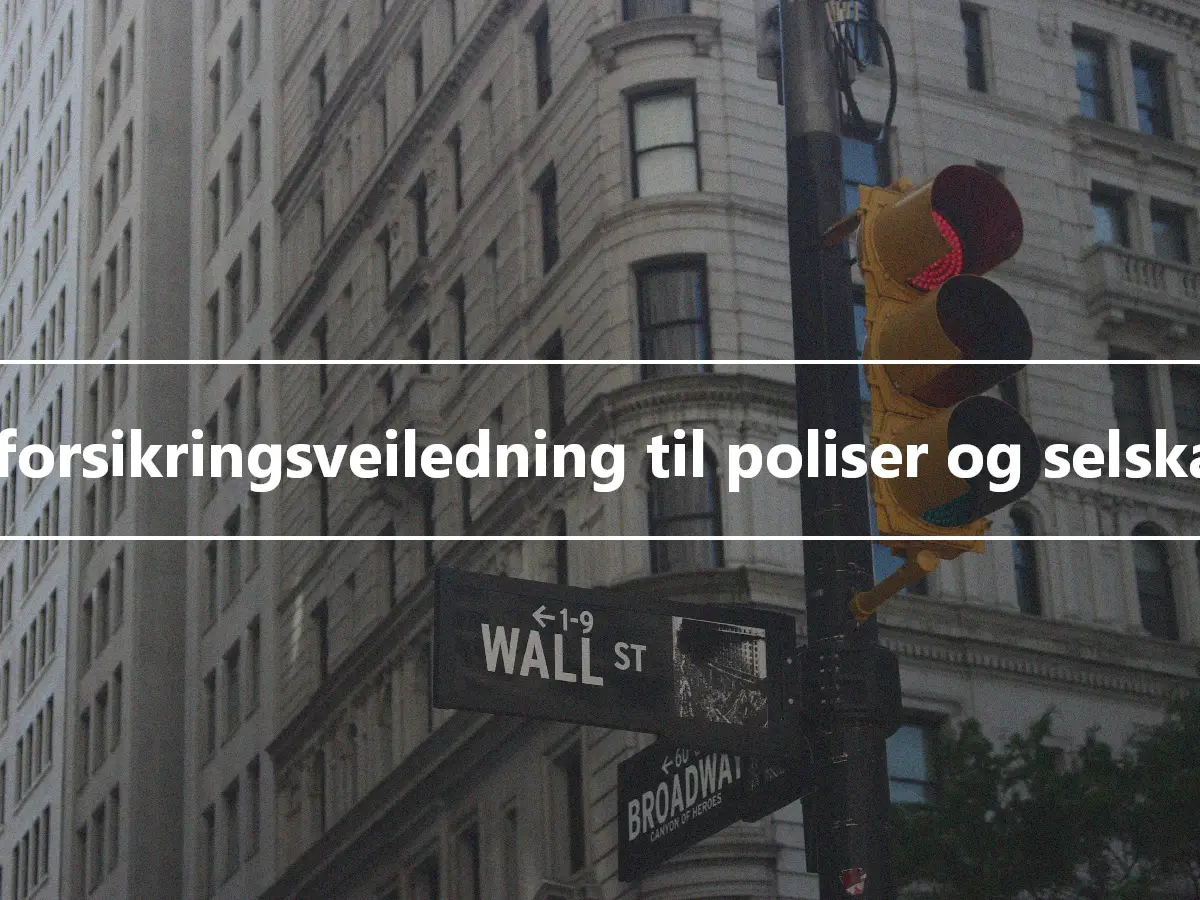 Livsforsikringsveiledning til poliser og selskaper