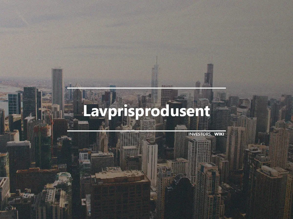 Lavprisprodusent